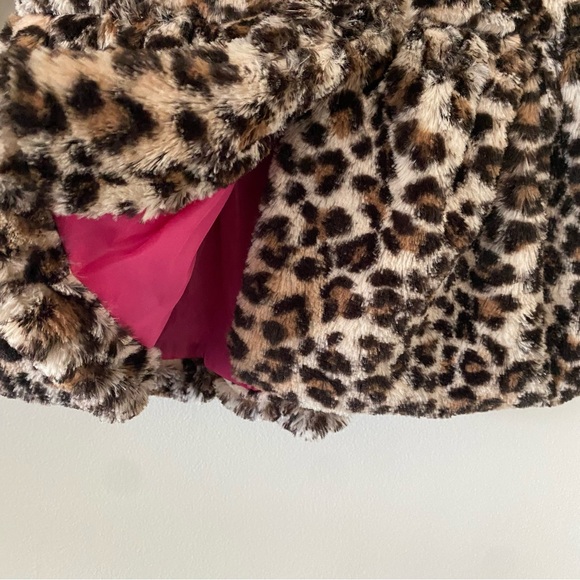 NWT Juicy Couture Fuzzy Faux Fur Animal Print Coat Size 3T - Picture 5 of 9
